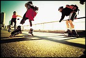 Skaters on a Path